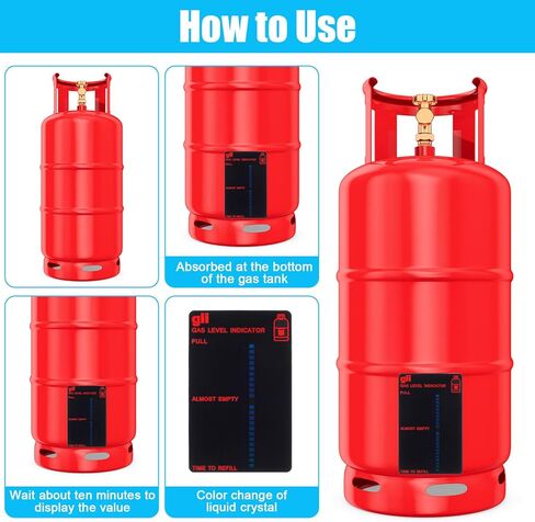 4 Pcs Gas Level Indicator Fuel Level Indicators Sticker small Propane Tank Gauge for Home Kitchen Outdoor Barbecues Camping Tool in Saudi Arabia