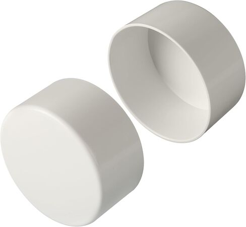 Calvana 4 Pack 6-Inch PVC Sewer & Drain Pipe Cap, Hub x Hub Solvent-Weld Fitting, Compatible with ASTM D2729 S&D Pipe, Not for Schedule 40 DWV, White in Saudi Arabia