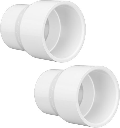 2 Pcs 2-1/2" x 2" PVC DWV Reducer Coupling Adapter (Socket x Socket) Schedule 40 Slip Reducing Coupling Pipe Fittings for Home Sewer Plumbing in Saudi Arabia