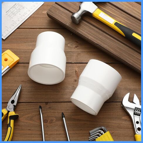 2 Pcs 2-1/2" x 2" PVC DWV Reducer Coupling Adapter (Socket x Socket) Schedule 40 Slip Reducing Coupling Pipe Fittings for Home Sewer Plumbing in Saudi Arabia