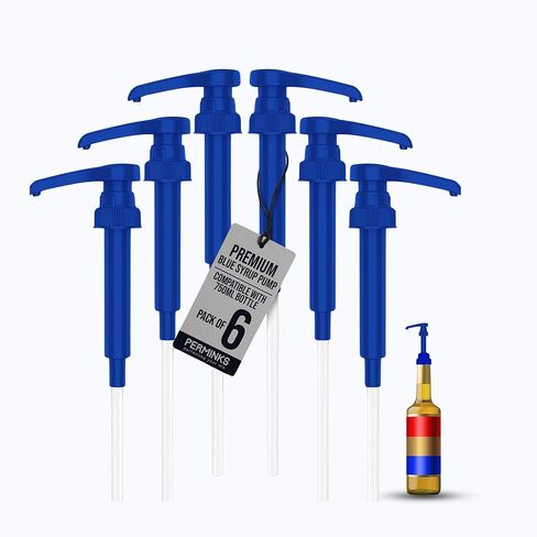 Syrup Pumps- Compatible with Torani and Davinci Bottles (25.4 oz-750ml) (Set of 6, White) in Saudi Arabia