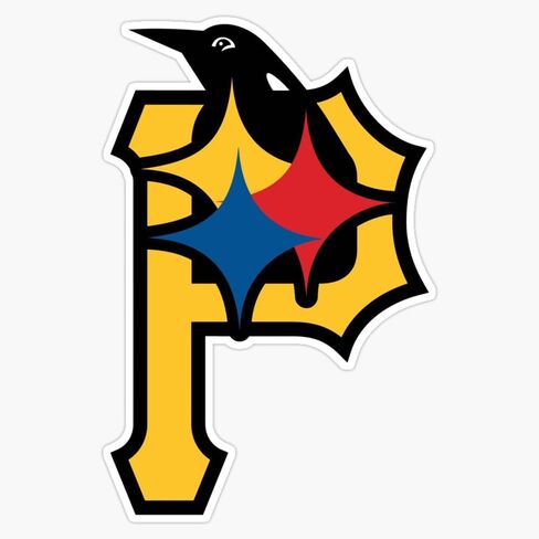 Pittsburgh Fan Sport Teams Mens Grey Window Bumper Sticker Decal 5" in Saudi Arabia
