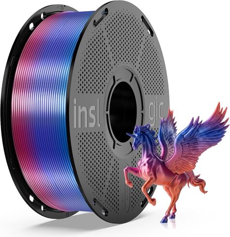 Inslogic Rainbow PLA Filament 1.75mm, Multicolor Gradient 3D Printer Filament +/- 0.02mm, 1kg(2.2lbs), Neatly Wound Rainbow Filament(Purple to Pink Gradient) in Saudi Arabia