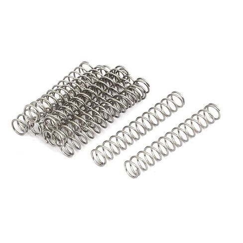 0.8mmx8mmx50mm 304 الفولاذ المقاوم للصدأ ضغط الينابيع فضية اللون 10pcs in Saudi Arabia