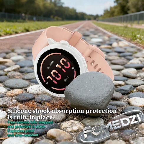 متوافق مع واقي الشاشة Garmin vivoactive 6، طبقة حماية لشاشة TPU عالية الدقة غير مقسى وغطاء إطار ناعم من السيليكون (عبوة من 4+2) in Saudi Arabia