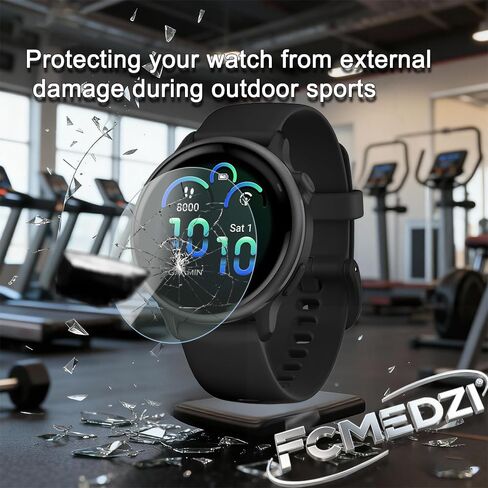 متوافق مع واقي الشاشة Garmin vivoactive 6، طبقة حماية لشاشة TPU عالية الدقة غير مقسى وغطاء إطار ناعم من السيليكون (عبوة من 4+2) in Saudi Arabia