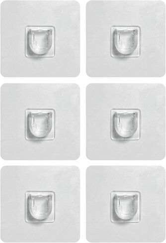 Shower Caddy Adhesive Replacement 6 Pack, Adhesive Sticker Hook Bath Toy Storage Holder, No Drilling Adhesive Hook 6 Pack in Saudi Arabia