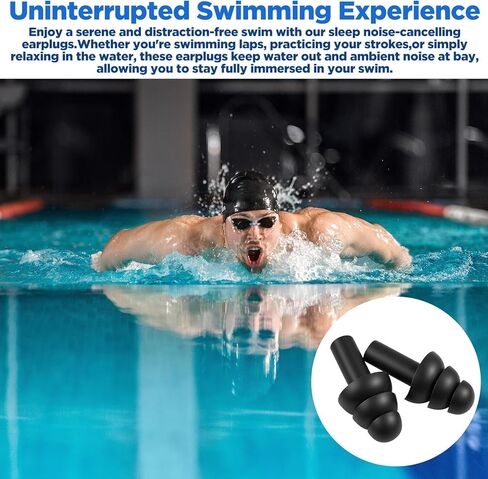 200 Pairs Silicone Ear Plugs Reusable Waterproof EarPlugs Sleeping Noise Cancelling Soft Foam Ear Plugs Hearing Protection for Swimming, Concerts, Shooting, Travel, and Construction in Saudi Arabia