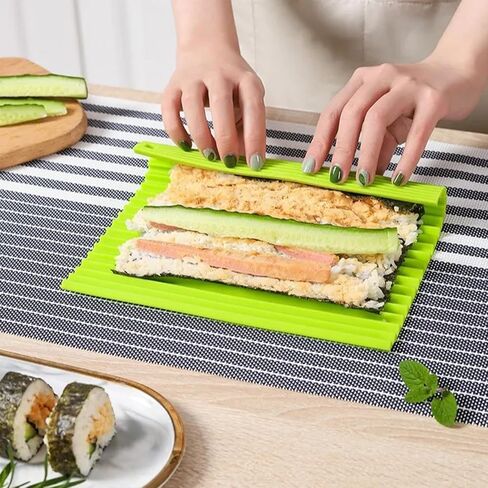 Sushi Making Kit, Premium Silicone Sushi Mat Sushi Rolling Mat for Beginner Sushi Kids 8.6 x 7.8 Inch in Saudi Arabia