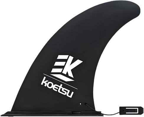 استبدال زعانف لوح التجديف العالمي مقاس 9 بوصة، زعنفة مركزية متينة من مادة PVC سريعة التحرير لـ SUP القابلة للنفخ، وألواح ركوب الأمواج، وقوارب الكاياك، والألواح الطويلة - ثبات معزز، وتتبع، وتركيب بدون أدوات (أسود) in Kuwait