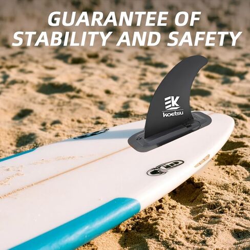 استبدال زعانف لوح التجديف العالمي مقاس 9 بوصة، زعنفة مركزية متينة من مادة PVC سريعة التحرير لـ SUP القابلة للنفخ، وألواح ركوب الأمواج، وقوارب الكاياك، والألواح الطويلة - ثبات معزز، وتتبع، وتركيب بدون أدوات (أسود) in Kuwait