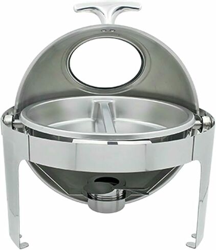Food Heater for Buffet Service: Isolated Food Dish, Food Isolated Buffet, Stainless Steel Plate with Glass, Hot Pot Set, Heater ~/ in Saudi Arabia