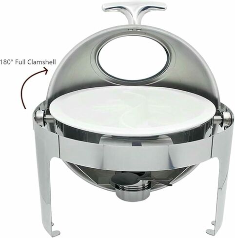Food Heater for Buffet Service: Isolated Food Dish, Food Isolated Buffet, Stainless Steel Plate with Glass, Hot Pot Set, Heater ~/ in Saudi Arabia