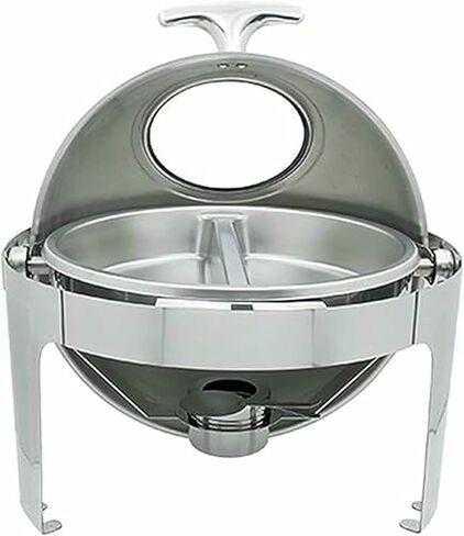 Food Heater for Buffet Service: Isolated Food Dish, Food Isolated Buffet, Stainless Steel Plate with Glass, Hot Pot Set, Heater ~/ in Saudi Arabia