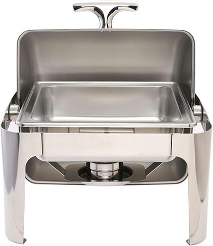 Dining Food Heater - Stainless Steel Hot Pot Buffet Set with Glass Viewing Lid and Built-in Lid Holder, Round Food Warm Plate for Parties, Dinner Parties and Di,Stainless Stee in Saudi Arabia