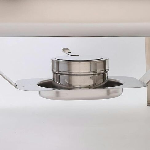 Dining Food Heater - Stainless Steel Hot Pot Buffet Set with Glass Viewing Lid and Built-in Lid Holder, Round Food Warm Plate for Parties, Dinner Parties and Di,Stainless Stee in Saudi Arabia