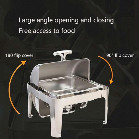 Dining Food Heater - Stainless Steel Hot Pot Buffet Set with Glass Viewing Lid and Built-in Lid Holder, Round Food Warm Plate for Parties, Dinner Parties and Di,Stainless Stee in Saudi Arabia