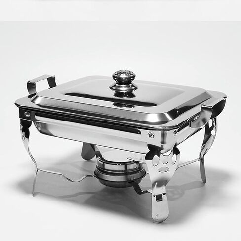 Stainless Steel Buffet Hot Plate - Stainless Steel Hot Pot Buffet Set, Food Warming Catering, Food Heater with Solid Steel Lid and Holder for Wedding Party Cat,Stainless Steel in Saudi Arabia