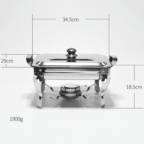 Stainless Steel Buffet Hot Plate - Stainless Steel Hot Pot Buffet Set, Food Warming Catering, Food Heater with Solid Steel Lid and Holder for Wedding Party Cat,Stainless Steel in Saudi Arabia