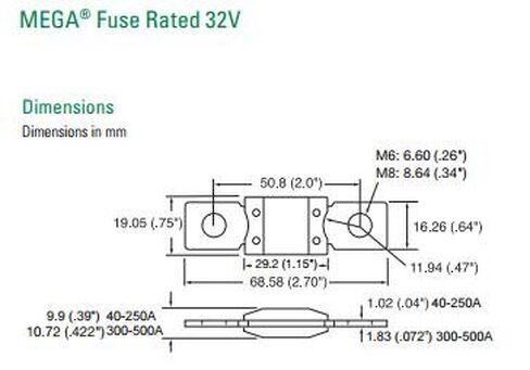 Littelfuse 0298200 Bolt Down Auto Fuse 200A Time Delay 32V 298 Series، MEGA in Saudi Arabia