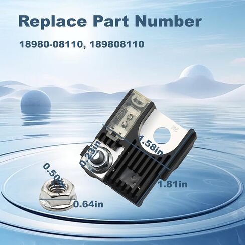 200Amp Battery Fuse C w Nuts Compatible with Hyundai Kia Sedona Elantra Soul Rio etc Replace# 18980-08110 in Saudi Arabia