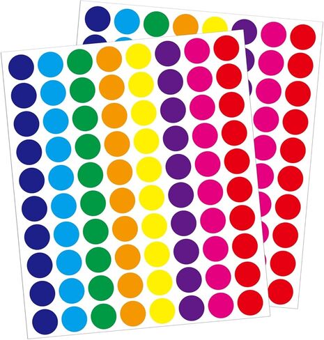8 Rolls (4000 Sheets Total), 3/4 Inch Color-Coded Dot Stickers, Round Color-Coding Labels, Ideal for Offices, Classrooms, Kitchen Organization, Yard/Garage Sales and More in Kuwait