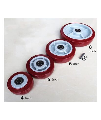 1 Pack 5 Inch Caster Red Medium Heavy Duty Single Wheel Hand Wheel in Saudi Arabia