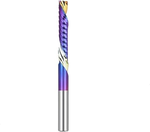 1pcs Solid Carbide Single Flute Up Cut End Mill 3.175-12mm Shank CNC Spiral O Flute Tungsten Carbide Spiral End Mills for Aluminum Acrylic Woodworking Engraving(12x12x45x95L) in Saudi Arabia