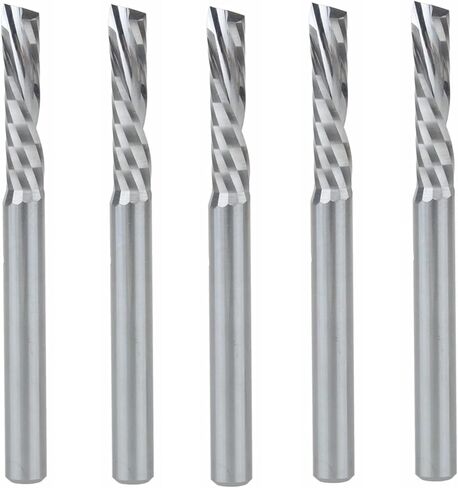 5pcs Tungsten Carbide End Mill 4x17mm Down Cut 1 Flute End Mill Carbide Cutting Tools Bits CNC Rotary Burrs Set Bit in Saudi Arabia