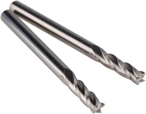 10pcs Carbide End Mill CNC 4 Flute Spiral Bit End Mill Cutter - 3.175 X 12mm in Saudi Arabia