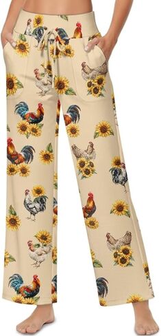 بنطال نسائي واسع الساق مع جيوب، بنطال رياضي فضفاض عالي الخصر، كاجوال للتمارين واليوجا، بنطال رياضي بالازو in Kuwait