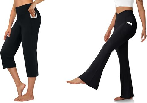 DLOODA High Waist Yoga Pants Athletic Workout Leggings with Pockets XX-Large in Kuwait
