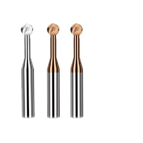 Tungsten Steel Lollipop Ball Nose Milling Cutter Rounded T Carbide End Mill Cutters CNC Tools for Metal Machining 1Pcs(R2xD4x50L) in Kuwait