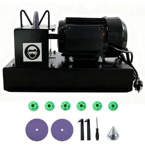 مبراة شفرة جزازة العشب، مطحنة مقاعد بقوة 1 حصان 750 وات، عجلة سيراميك 9 بوصة، دعامات زاوية 30 درجة/40 درجة، ورق صنفرة إضافي، للرفع العالي/المنخفض، والشفرات المسطحة in Kuwait