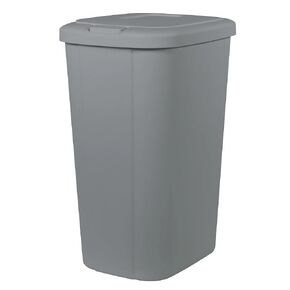 13.3 Gallon Trash Can, Plastic Touch Top Kitchen Trash Can, Grey in Kuwait