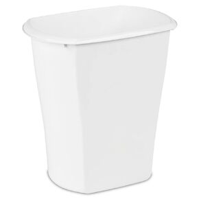 (2 Pack) Bathroom Trash Can, 3 Gallon Small Plastic Garbage Bucket Bin with No Lid, White in Kuwait