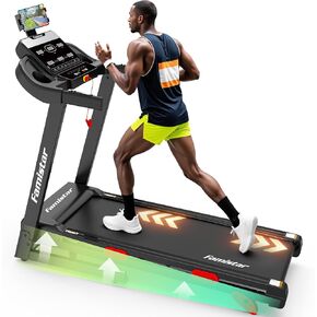 Treadmills for Home with Brushless 3.5 HP Motorized, Folding Treadmill with 6% Manual Incline, 9MPH, 350 lb Capacity, APP Control, 105 Programs, Bluetooth Speakers, 17’’ Wide Belt in Kuwait
