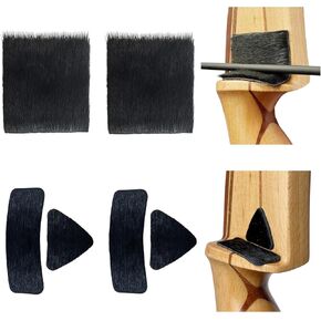 4Pcs Archery Hair Arrow Rest Fur Adhesive Shelf Arrow Rest Stick on Leather Bow Rest and String Silencers for Longbow Recurve Bow Outdoor Hunting Shooting Practice in Kuwait