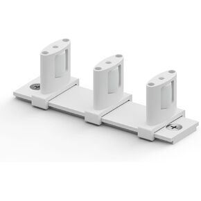 CCJH Sliding Closet Door Floor Guide, Bypass Sliding Door Bottom Guide for Double Bypass Doors, Update Adjustable 3-Roller Design White in Kuwait