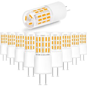 Ziomitus G4 3W LED Landscape Light Bulbs 12V-24V Warm White 2700K,G4 20 Watt 25W 30W T3 Halogen Replacement,Low Voltage T3 JC Bi-pin Bulb for RV Boat Yacht Courtyard Path,No Flicker,330 LM(10Pack) in Kuwait