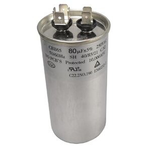 CBB65 250VAC 80uF Run Capacitor 80MFD 80 uF MFD 250V AC SH C.S2 50x100mm 40/85/21 UL Listed in Kuwait