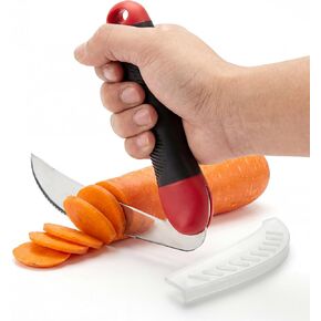 Ergonomic Adaptive Kitchen Knife with Angled Handle — Arthritis-Friendly, One-Handed Rocking Knife for Seniors & Disabled Users | Easily Slice Meat, Vegetables, Bread | Chop, Slice, Dice with Ease in Saudi Arabia