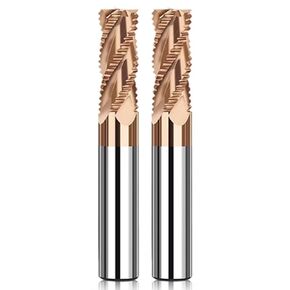 2PCS CNC Roughing End Mill Carbide HRC60 4 Flutes Tungsten Steel Milling Cutter 3mm-14mm CNC Milling Tools Router Bits for Metal (Size : 5.0 * 13 * 6D*50L) in Kuwait