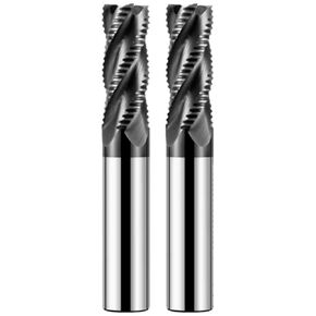 2PCS HRC66 Tungsten Steel Extended Roughing Milling Cutter 4-Flute Black Nano Coating CNC Machinery Roughing End Mill Tools (Size : 12 * 30*D12*75L) in Kuwait