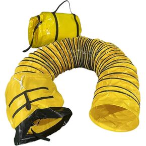 خرطوم مجاري مرن من البولي فينيل كلوريد بطول 50 قدم، خرطوم مجاري بطول 18 بوصة مع حبل قابل للتعديل لمروحة عادم منفاخ المرافق، خرطوم قابل للطي، يمكن سحبه إلى حقيبة حمل قائمة بذاتها [15 م * 45 سم] in Kuwait