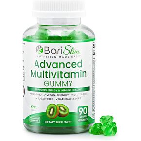 BariSlim Advanced Bariatric Multivitamin Gummies - Specially Formulated Bariatric Vitamins for Patients After Weight Loss Surgery - Supports Energy & Immune Health | Cherry (90 Vegan Gummies) in Kuwait