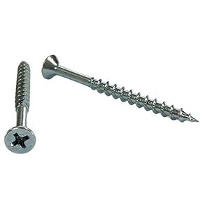 Cabentry Brand | Wood Screws | Flat Head | Phillips Drive | #8 | 2 1/4 Inch | Deep Thread | Sharp Point | Zinc Finish | 100 Pack in Saudi Arabia