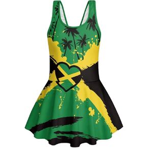 Girls Bathing Suit One Piece Swimsuits Ruffles Swimwear with Skirt UPF 50+ Sun Protection for Kids Child Beach in Saudi Arabia