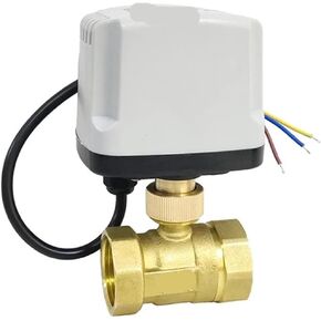 صمام كروي 1/2 بوصة 3/4 بوصة 1 بوصة IP65 مقاوم للماء بثلاثة أسلاك ثنائي التحكم ثنائي الاتجاه ثلاثي الاتجاه من النوع T صمام كروي نحاسي (1، DC24V_3 طريقة) in Kuwait