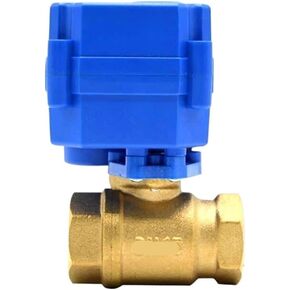 DN15 DN20 DN25 صمام كروي ثنائي الاتجاه صمام كروي نحاسي 2 سلك محرك كامل التجويف AC/DC/ADC 220V(1,AC220V_CR04) in Kuwait